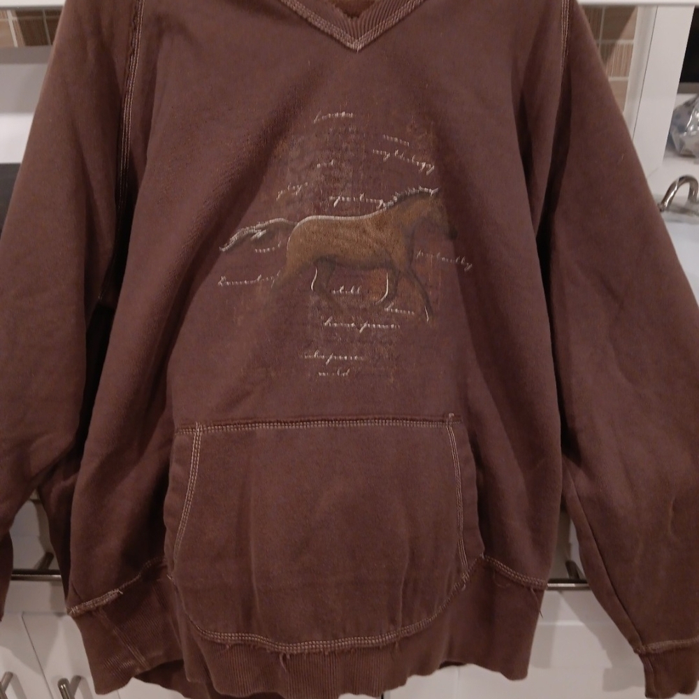 Artisan Chocolate Brown Fleece Pullover READ DESC